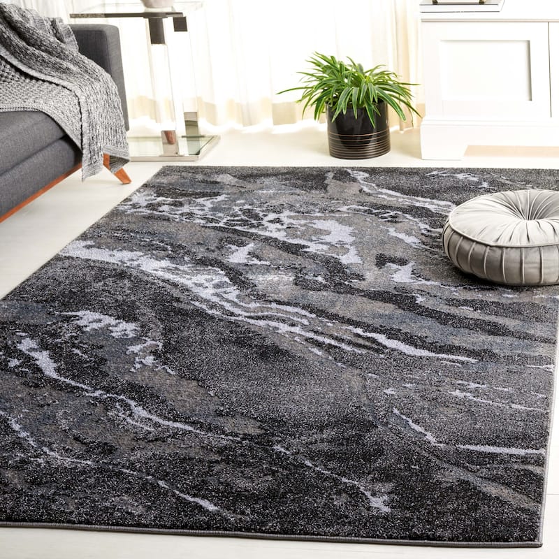 SAFAVIEH Pacific Asthildur Modern Abstract Rug - 4'5" x 6'5" - Grey/Black