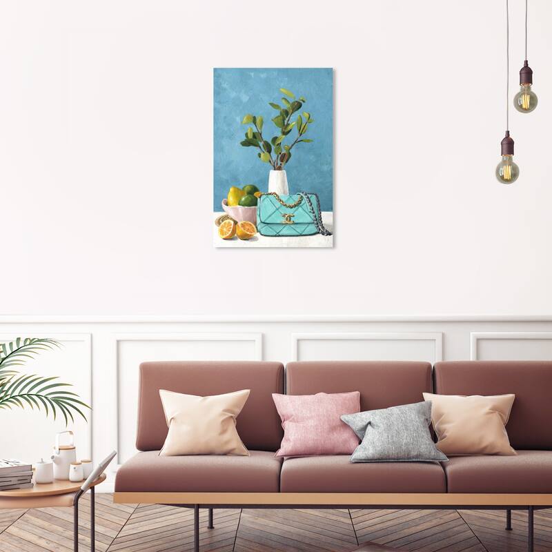 Wynwood Studio Canvas Fashion and Glam Fashion Still Life Love Blue and Light Blue Traditional Wall Art Canvas Print - 30 x 20