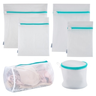 Whitmor Mesh Hosiery Wash Sorter Bag - 4 Compartment - White