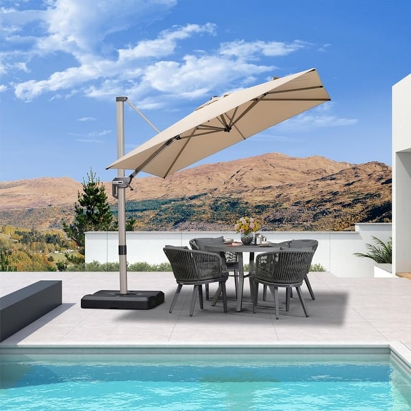 heavy duty patio umbrella for wind ZLACUIU 10x13FT Cantilever Outdoor Umbrellas, Double Top Large Rectangle Umbrella, 360 Rotation Offset Outdoor Sun Shade Garden Deck Pool Backyard Patio, Beige : Patio, Lawn Ebern Designs The Natalina is a range of small aluminium side pole umbrellas Umbrella Canopy Heavy Duty Wind