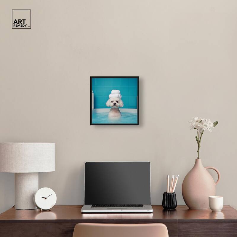 Fluff in the Tub Canvas by Art Remedy