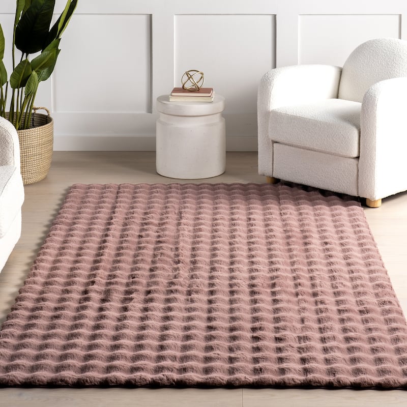 Nuloom Jeni Solid Plush Machine Washable Area Rug
