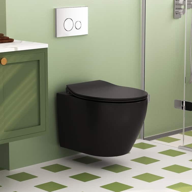 DeerValley Liberty 1.59 GPF Elongated Wall Hung Toilets Included Seat