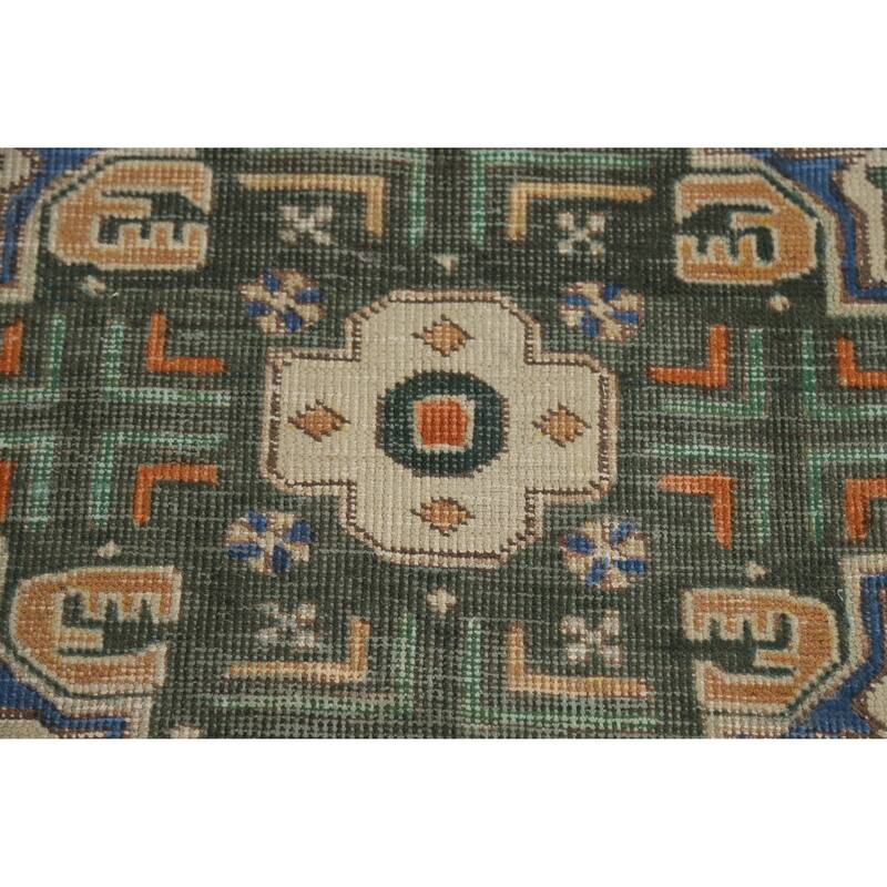 Hand Knotted Oriental 100% Wool Carpet Traditional Medallion Oranges & Rust Tabriz Area Rug - 6' 4'' X 4' 11''