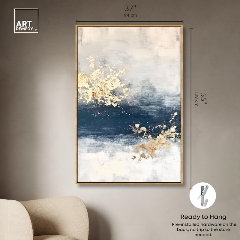 Ocean's Gold Hues I Canvas by Art Remedy