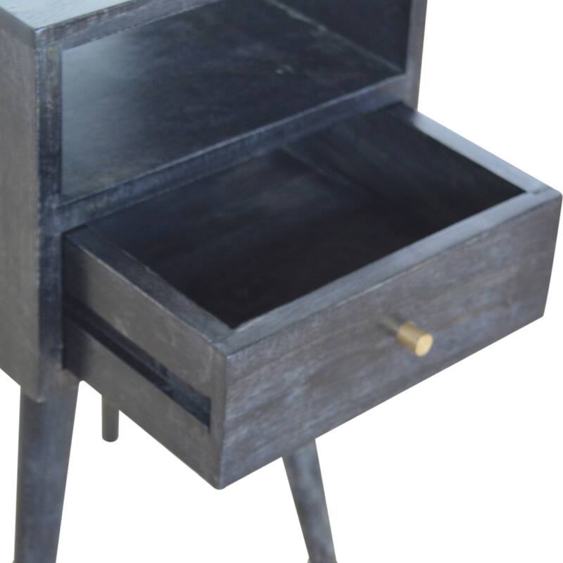 Artisan Furniture Solid Wood Mini Ash Black Nightstand