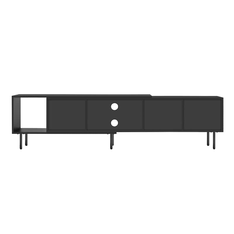 70.8" TV Stand with 2 Doors & Large Cabinet for TVs Up to 80"