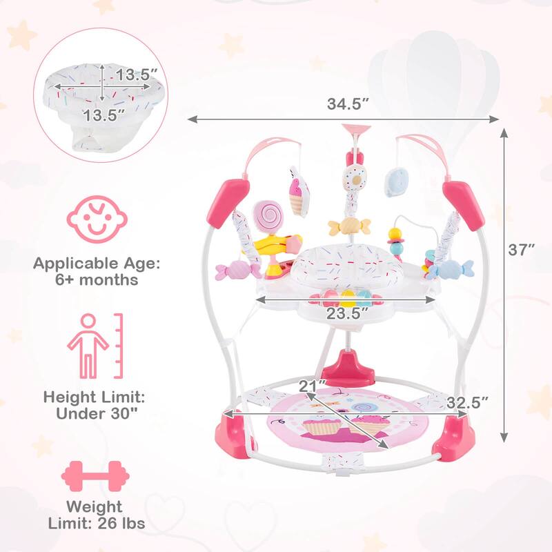 Costway Baby Stationary Activity Center Infant Jumper with Removable - See Details