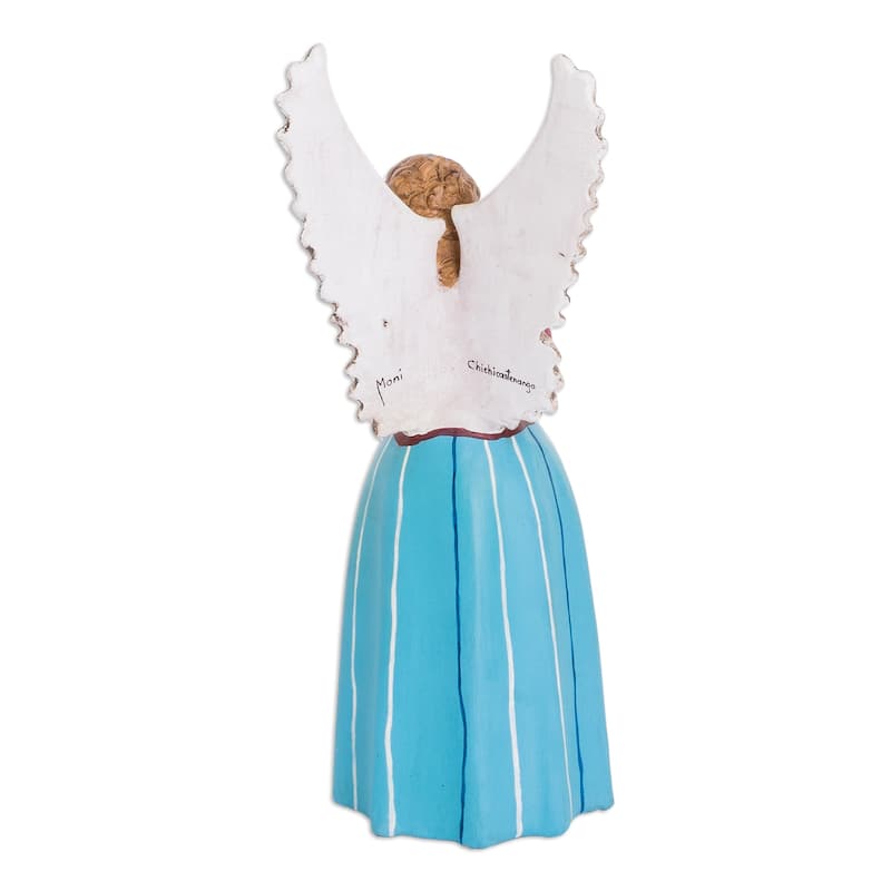 Novica Handmade Petite Chichicastenango Ceramic Angel Sculpture