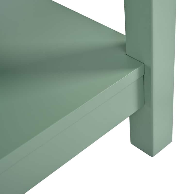 36 inch MDF Freestanding Bathroom Vanity Set in Green with Integrated Resin Sink