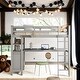 preview thumbnail 1 of 13, Versatility Galore Twin Wooden Loft Bed with Shelves Drawers and Desk Grey
