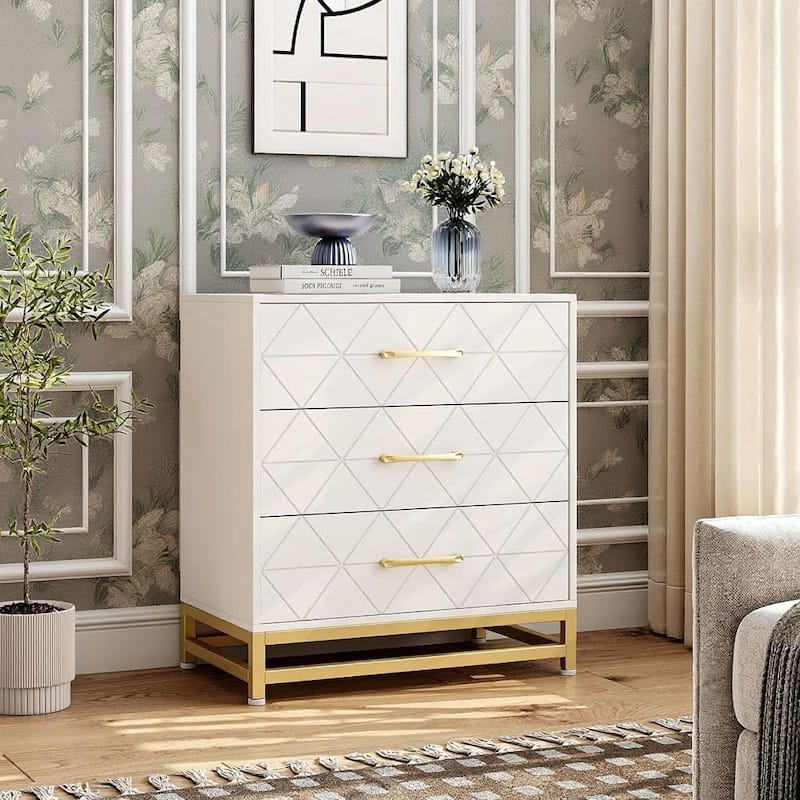 3 Drawer Wooden Dresser, Wood nightstand
