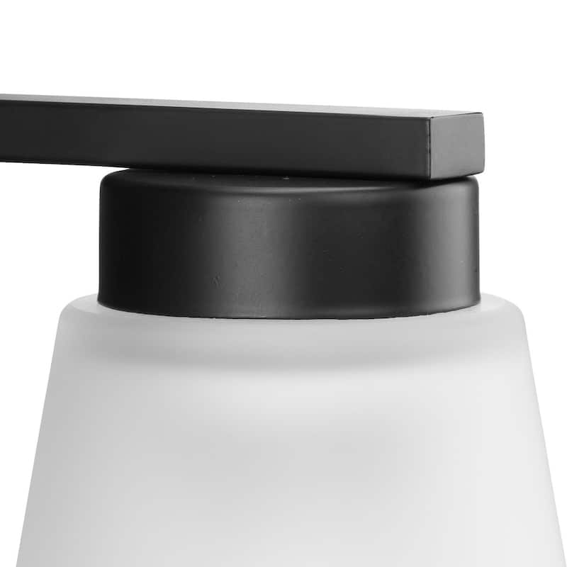 Tanner Collection One-Light Matte Black Transitional Vanity Light - 5.12 in x 6.75 in x 7.12 in