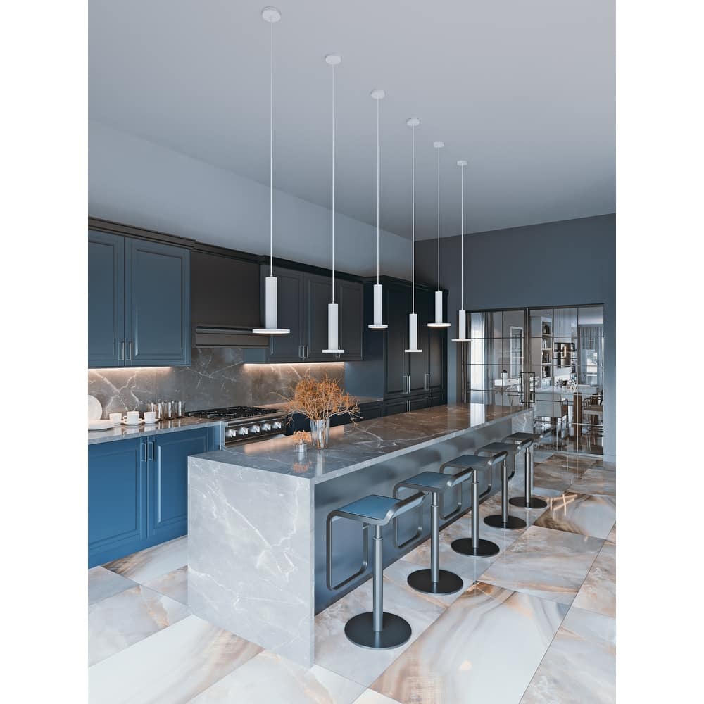 AFX Luna LED Pendant with White Acrylic