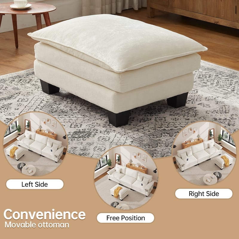 Modular Sectional Sofa Set Convertible Sectional Sleeper Sofa with Chaise for Apartment