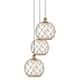 Option Brushed Brass / Clear Glass with Brown Rope