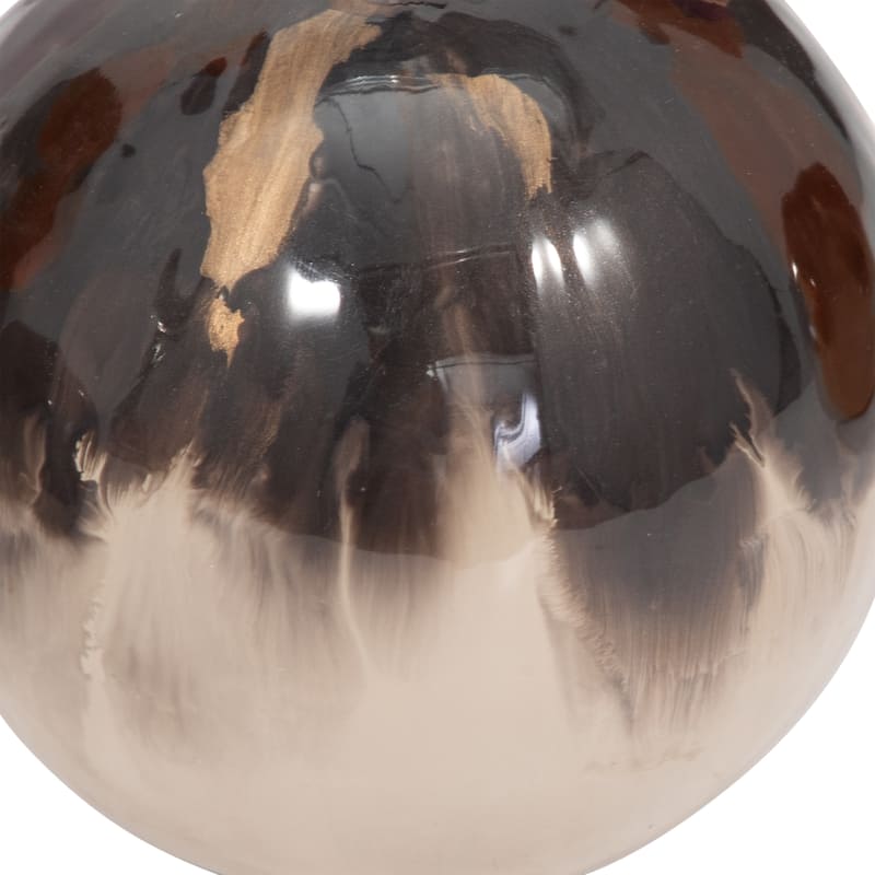 Sagebrook Home Set Of 3 4/5/6" Metal Abstract Round Galaxy Orbs