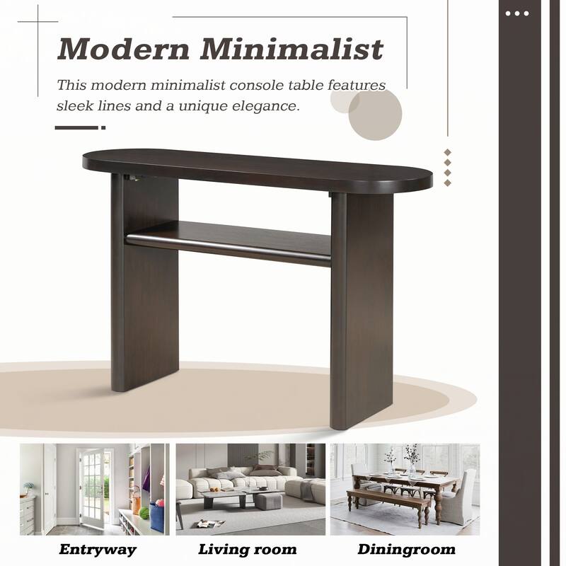 Elegant Minimalist Console Table(Espresso)