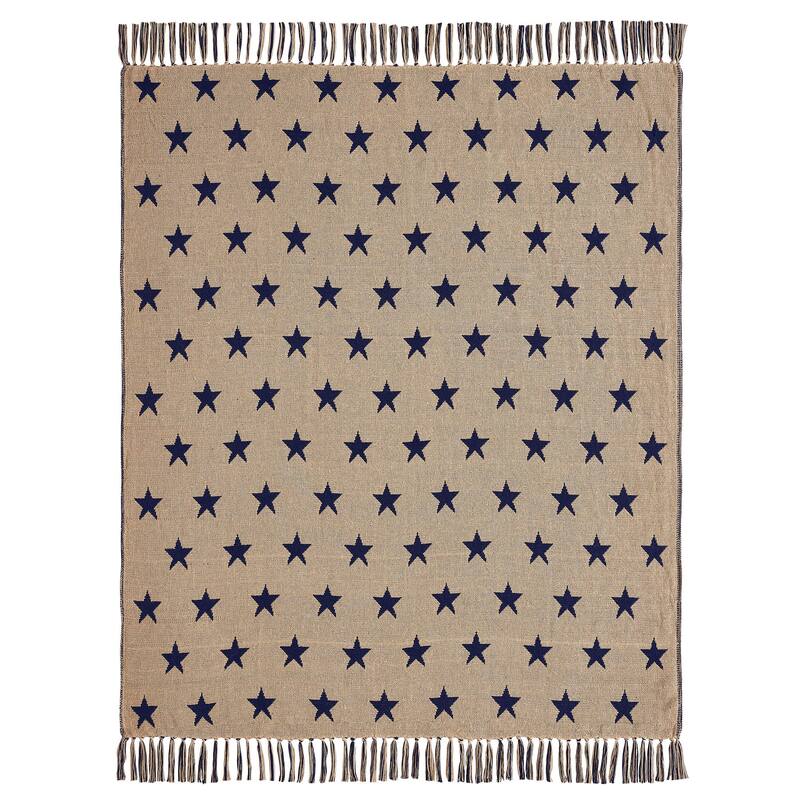 My Country Jacquard Stars Woven Throw 50x60