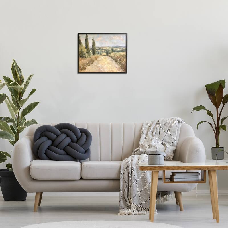 Stupell Rural Trail Landscape Framed Giclee Art Design By Petal Prints Design