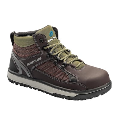 Fsi Footwear Specialties International Nautilus Nautilus Safety Footwear Mens Urban Mid Alloy Toe Eh Work Shoes Brown