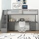 preview thumbnail 19 of 32, Twin Size Loft Bed Frame with Built-in Desk and Double Storage Drawers