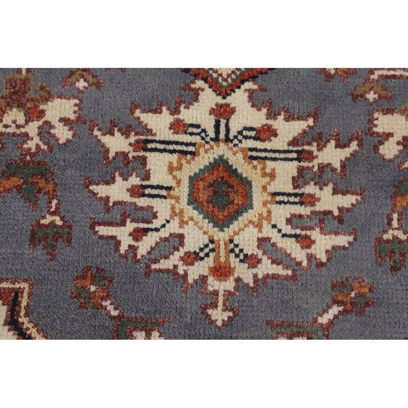 Geometric Heriz Serapi Oriental Area Rug Hand-Knotted Wool Carpet - 7'11" X 9'10"