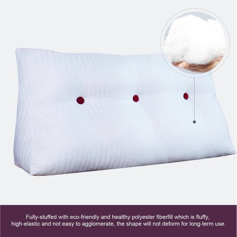Corduroy Headboard Wedge Reading Pillow for Twin Dorm Bed & Daybed Side Back Support