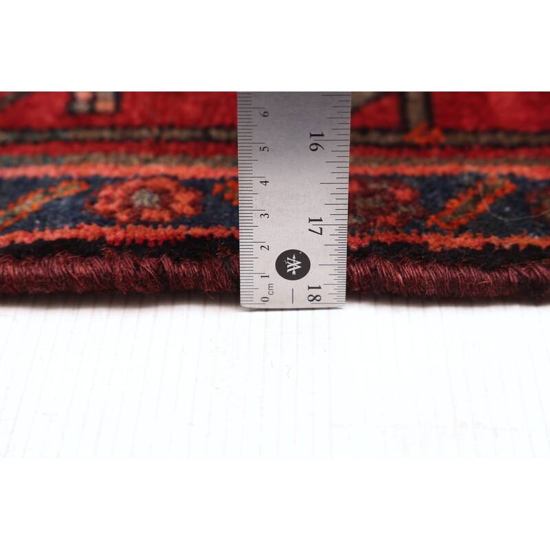 ECARPETGALLERY Hand-knotted Anatolian Vintage Black, Red Wool Rug - 4'0 x 9'3