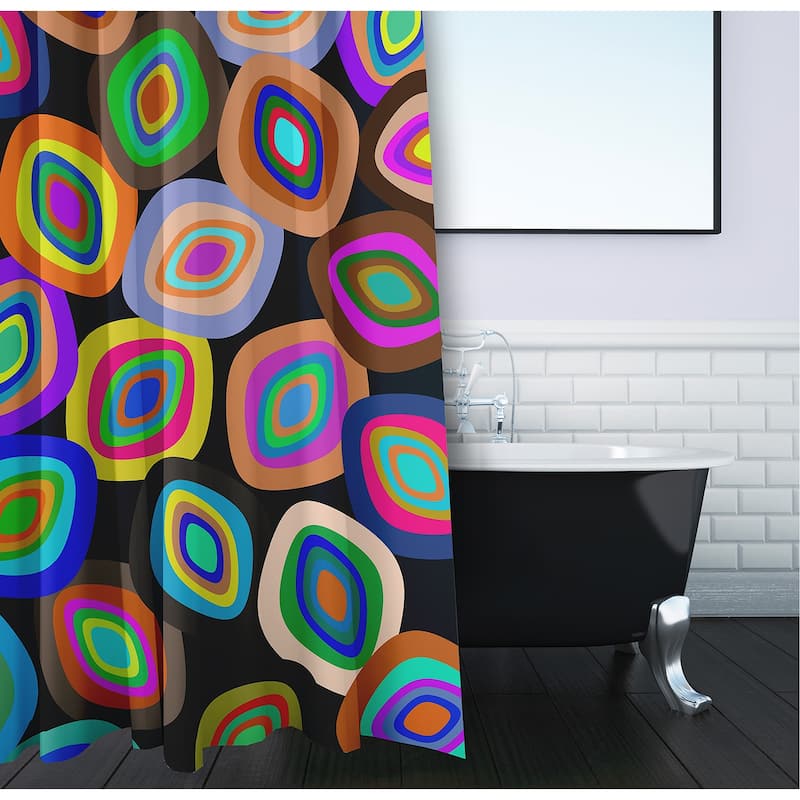 Modern Leaf Pile Shower Curtain