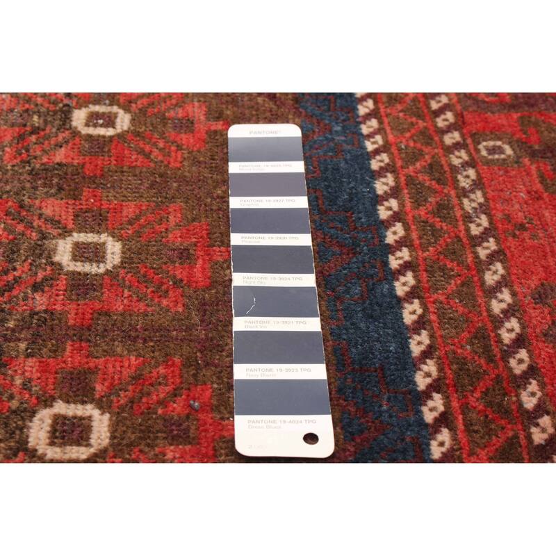 ECARPETGALLERY Hand-knotted Baluch Navy Wool Rug - 5'0 x 10'6