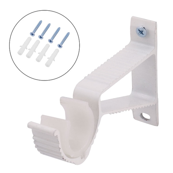 Home Office Window Drapery Curtain Rod Holder Hanging Hook Bracket 2pcs