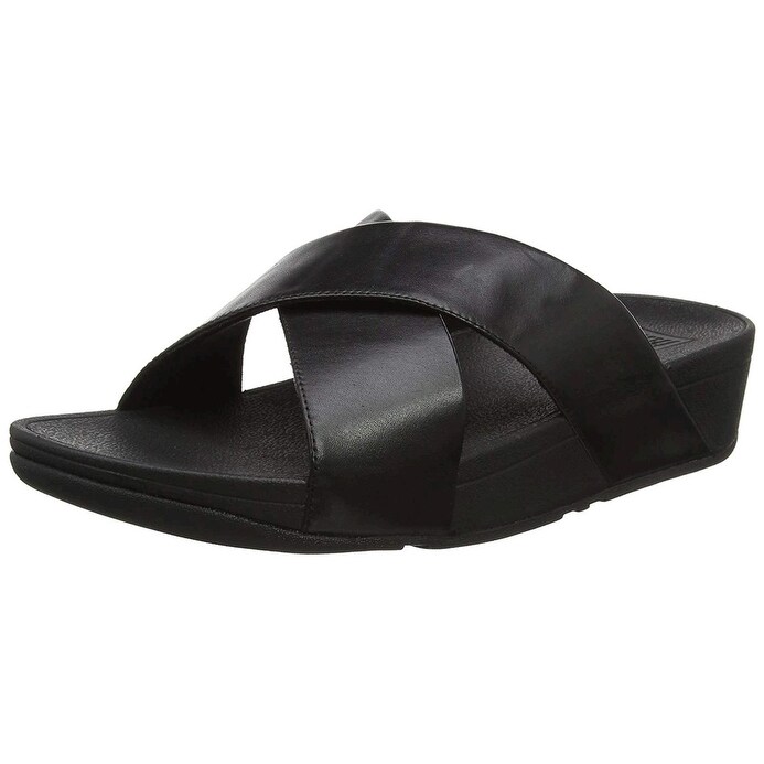 fitflop lulu cross slide black