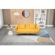 preview thumbnail 63 of 115, Velvet Loveseat Sofa Bed with 2 Pillows, Mid Century 2-Seat Couches Convertible Sofa Bed for Living Room, Bedroom,Office