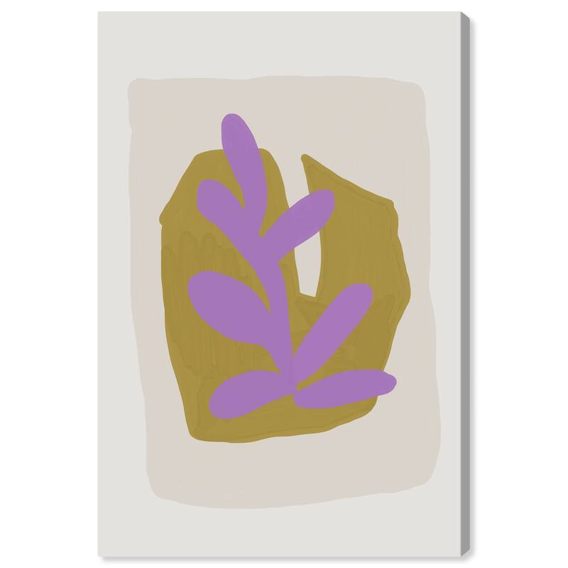 Wynwood Studio Canvas Abstract Fosil II Purple and Violet Modern & Contemporary Wall Art Canvas Print