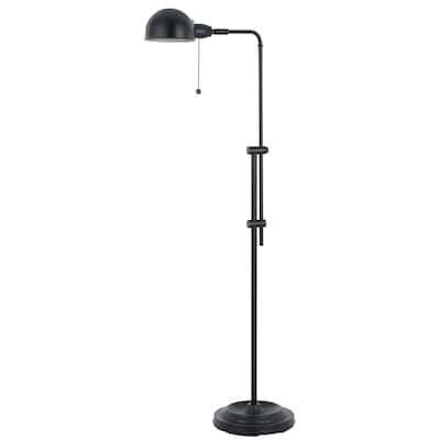 Adjustable Floor Lamp with Dome Shade and Pull Chain Switch