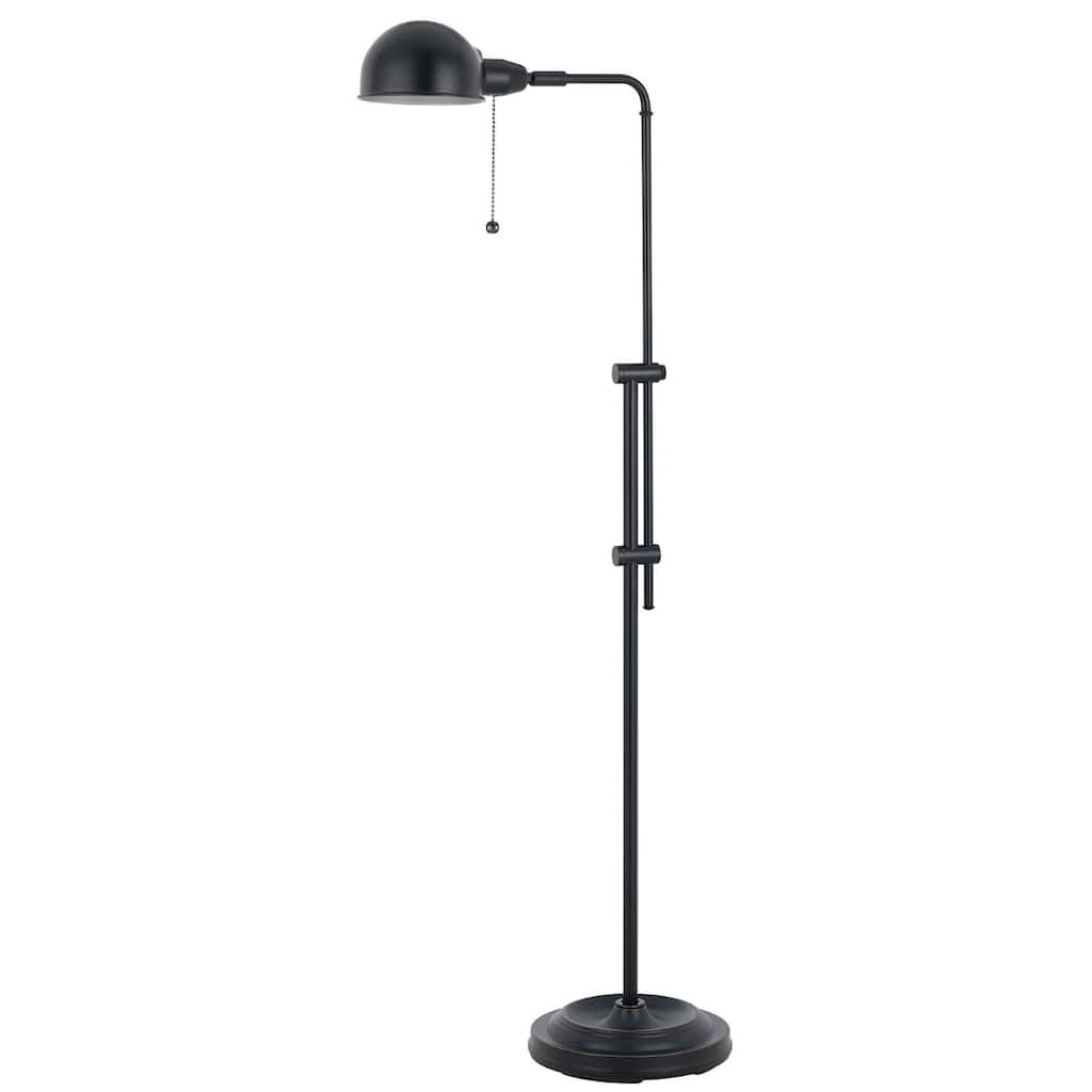 Adjustable Floor Lamp with Dome Shade and Pull Chain Switch