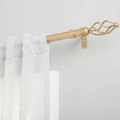 ATI Home Lancelot 1" Adjustable Window Curtain Rod and Finial Set