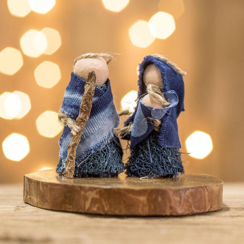 Novica Handmade Dream Of Love Natural Fiber Nativity Sculpture
