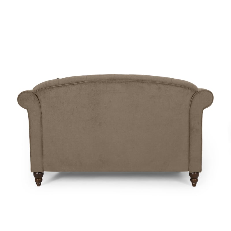 Freas Contemporary Tufted Double Chaise Lounge with Accent Pillows by