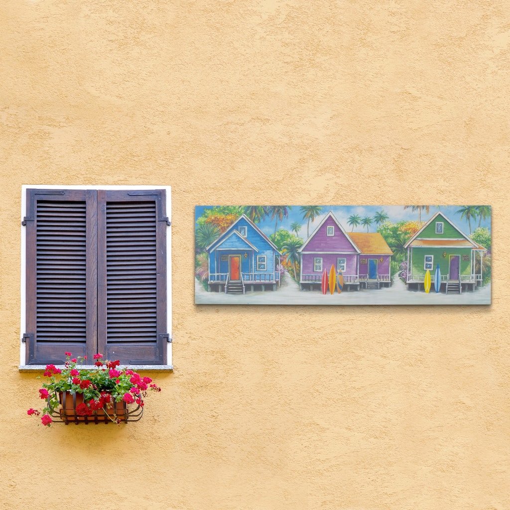 American Art Decor Coastal Cabins Crop Outdoor Canvas Art Print