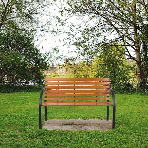 Cast iron wood garden bench sales