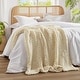 preview thumbnail 47 of 93, Madison Park Hand Made Chunky Double Knit Throw Blanket Ivory