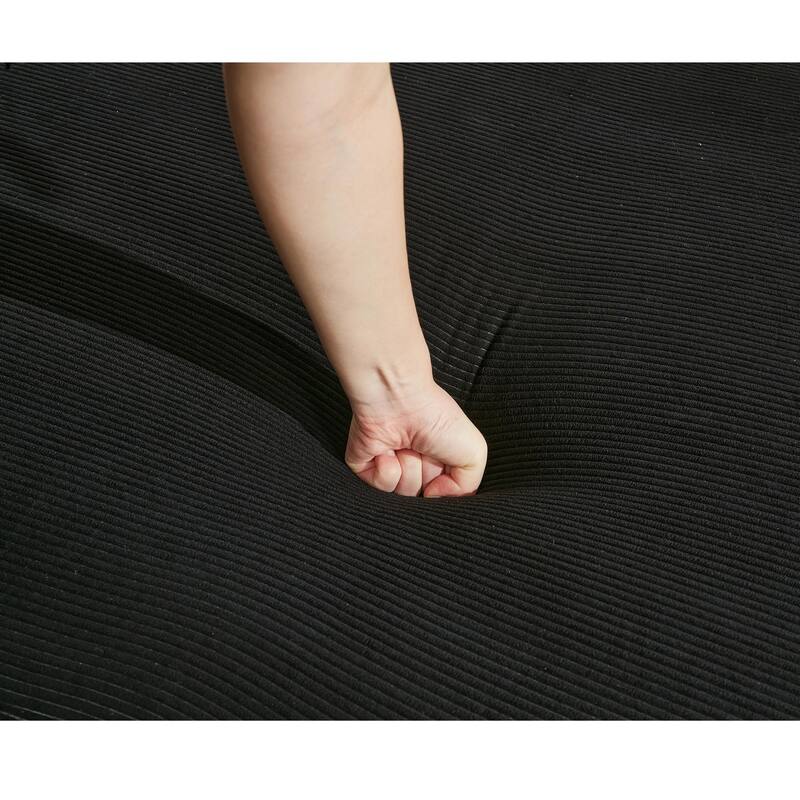 Folding Convertible Out Sleeper Sofa Bed,4-in-1 DIY Combination Convertible Sofa - Black