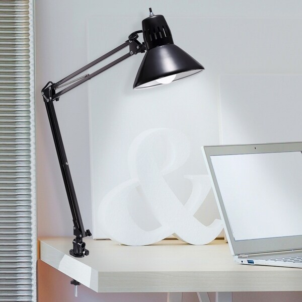 swing arm desk lamp with metal clamp