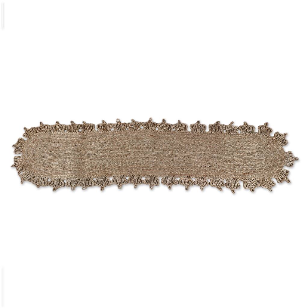 Novica Handmade Delightful Lines Jute Table Runner