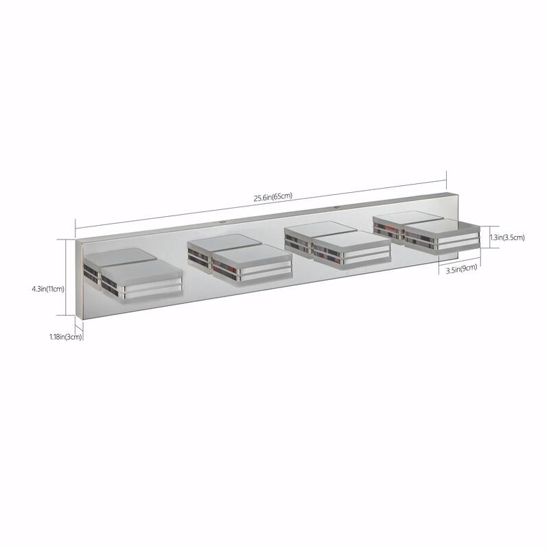 Modern 4-Light Acrylic Bathroom Vanity Lights Over Mirror