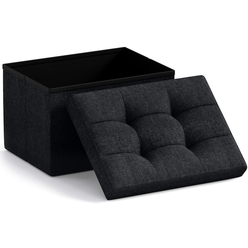 Small Foldable Rectangle Storage Ottoman
