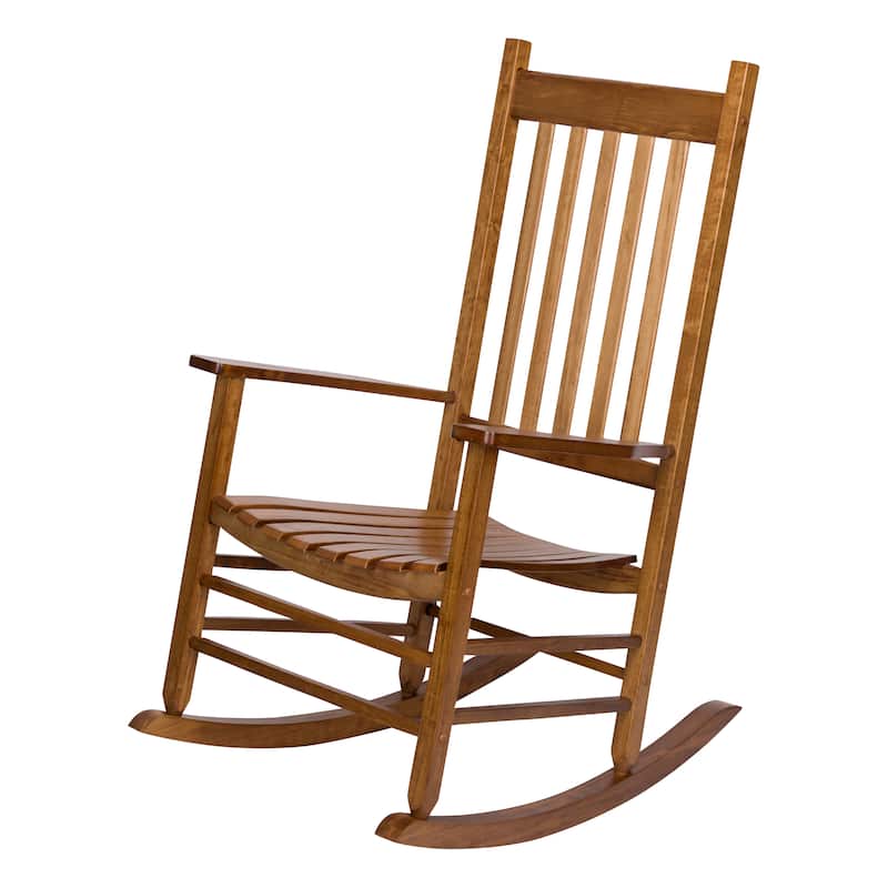Porch & Den Steeplechase Genuine Hardwood Rocking Chair - Light Oak
