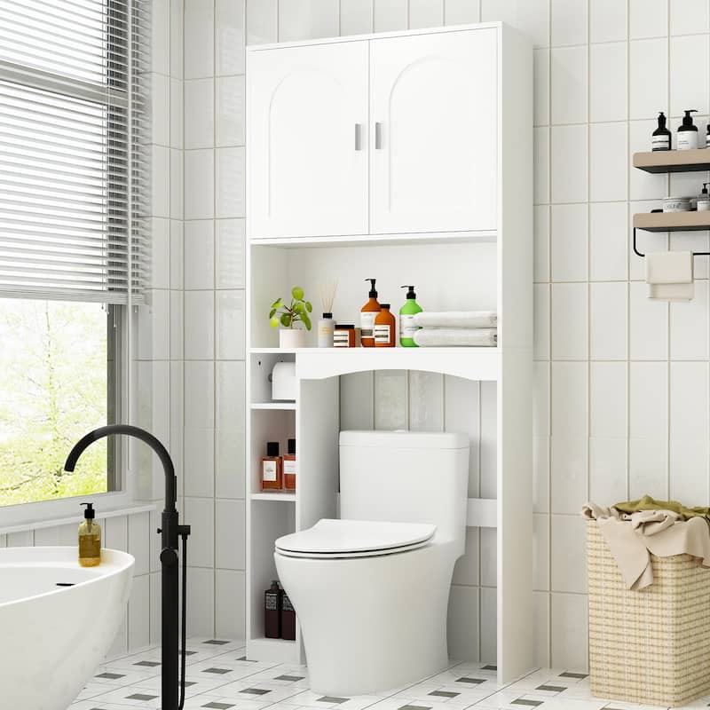 Over The Toilet Cabinet, Double Door Bathroom Storage Organizer - 31.5"x70.9"